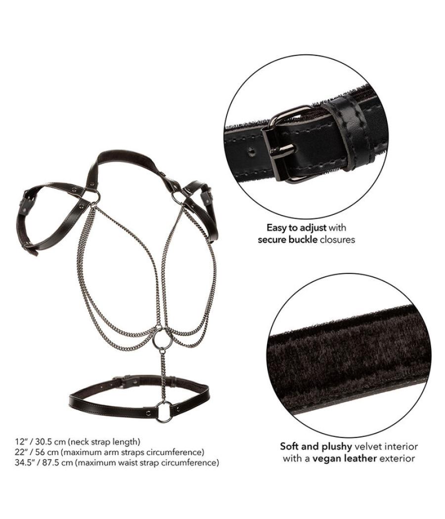 Calexotics - euphoria arnÉs estilo cabestro con mÚltiples cadenas premium
