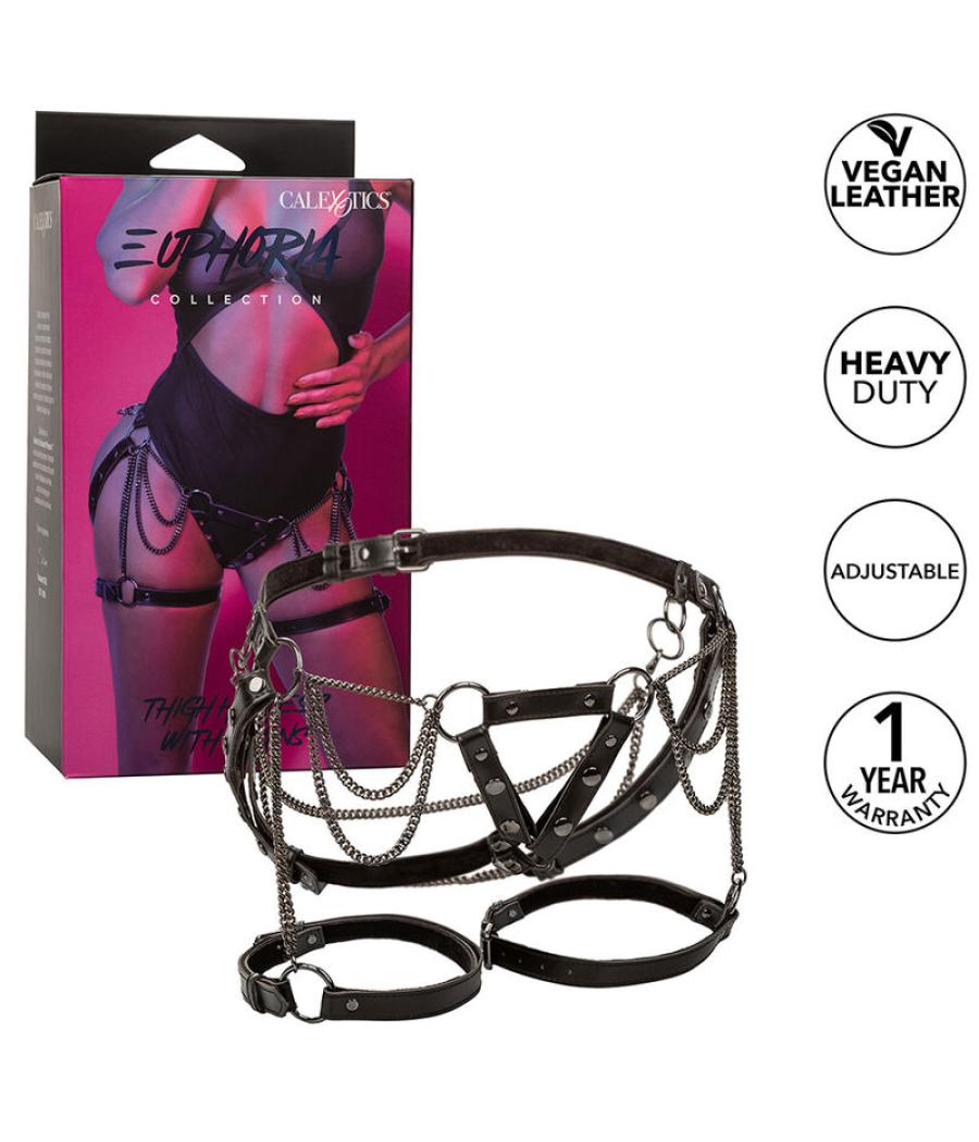Calexotics - euphoria arnÉs de muslo con cadenas premium