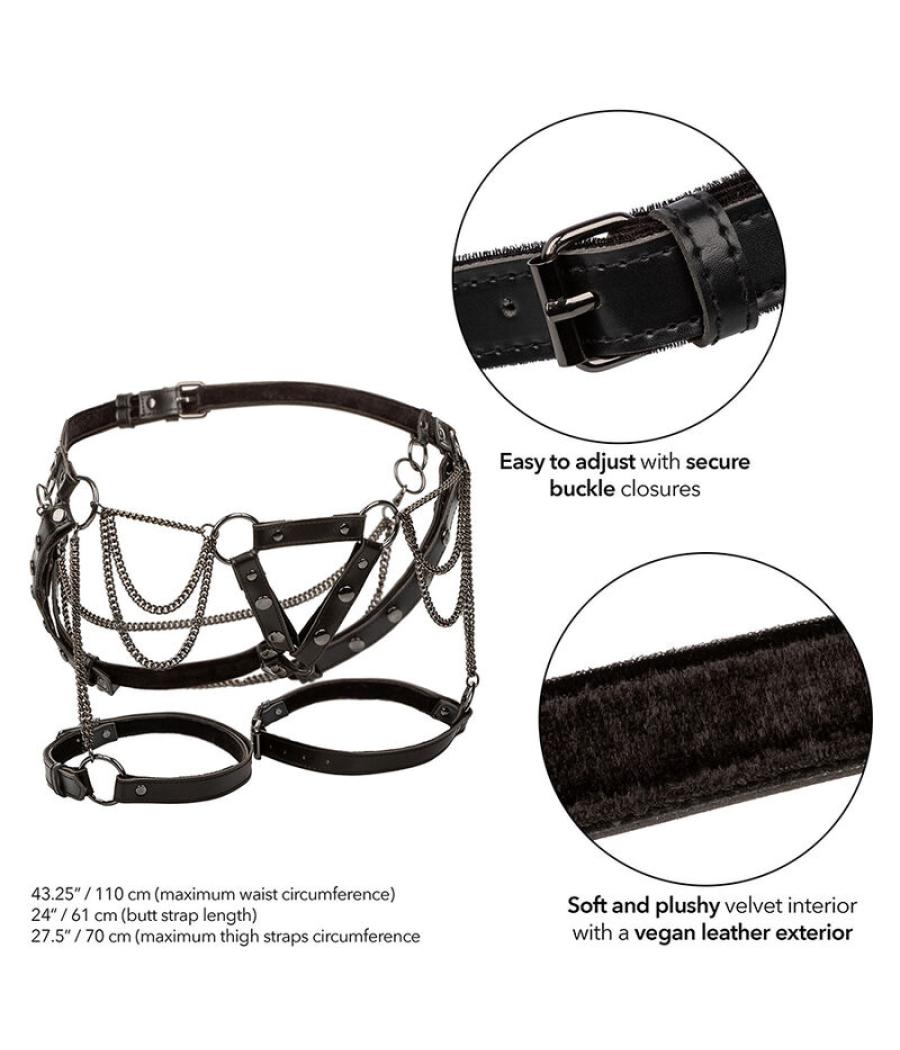 Calexotics - euphoria arnÉs de muslo con cadenas premium
