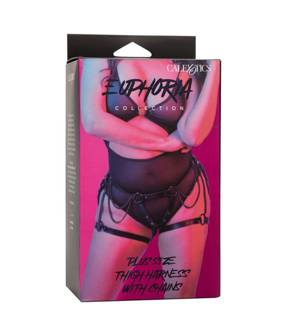 Calexotics - euphoria arnÉs de muslo con cadenas premium talla plus