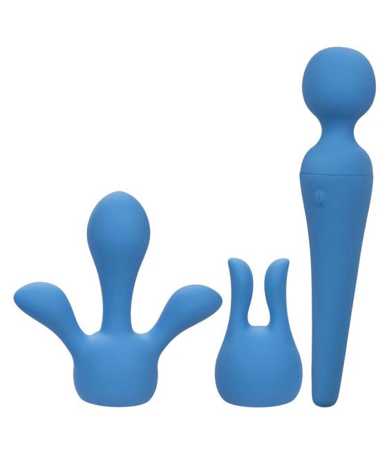 Calexotics - couture kit vibrador wand 10 vibraciones azul