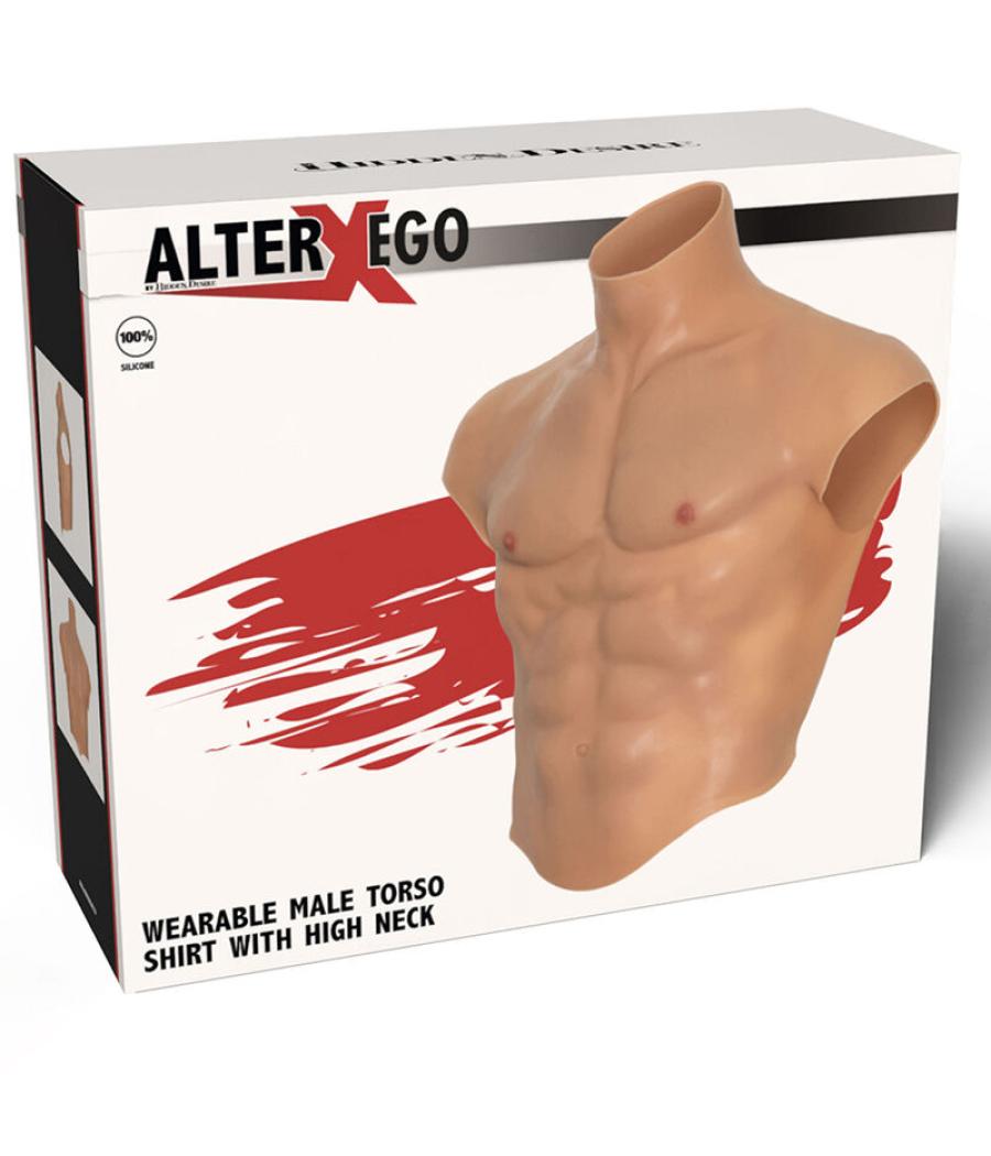 Hidden desire - alter ego camiseta silicona torso masculino con abdominales natural