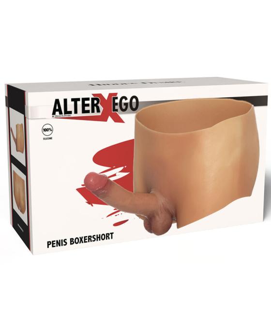 Hidden desire - alter ego bÓxer con pene 18 cm natural talla l