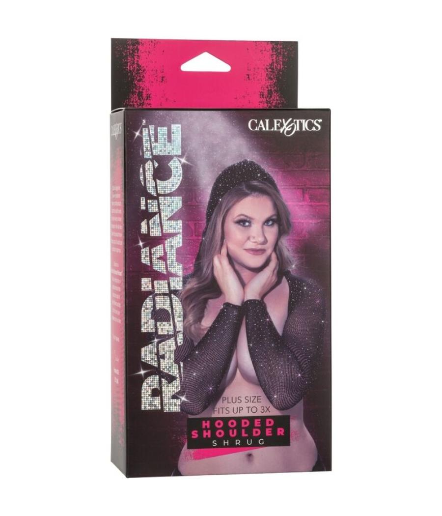 Calexotics - radiance encogimiento de hombros con capucha pedrerÍa talla grande