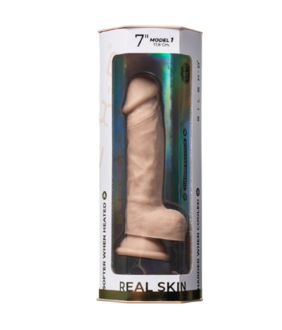 Silexd - modelo 1 real skin pene realÍstico termo reactivo 17.8 cm premium silexpan natural