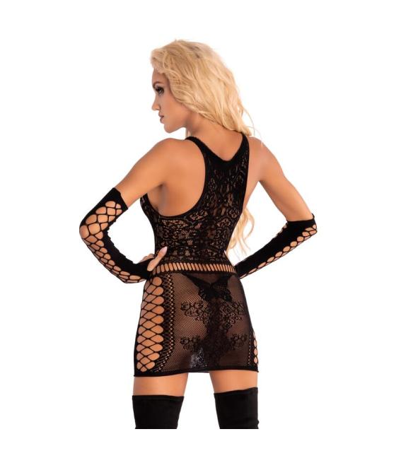 Livco corsetti fashion - marlamina xg030 camisa + guantes negro s/l