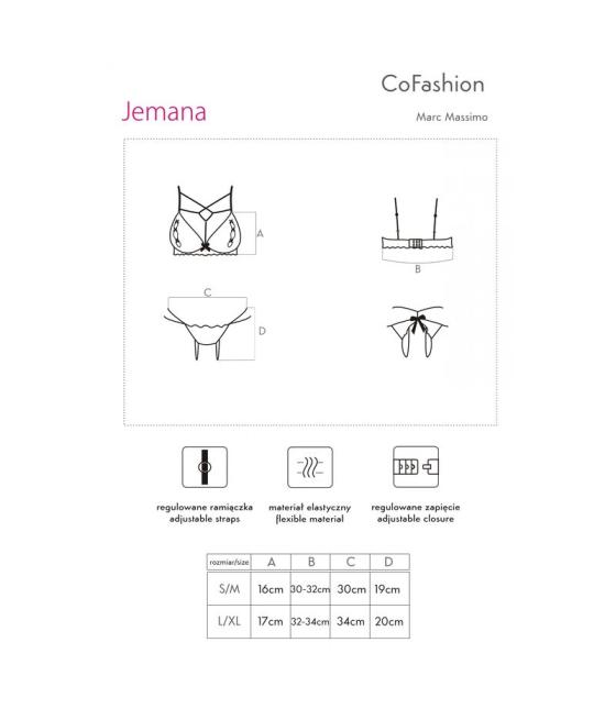 Livco corsetti fashion - jemana cf 90414 sujetador + tanga negro l/xl