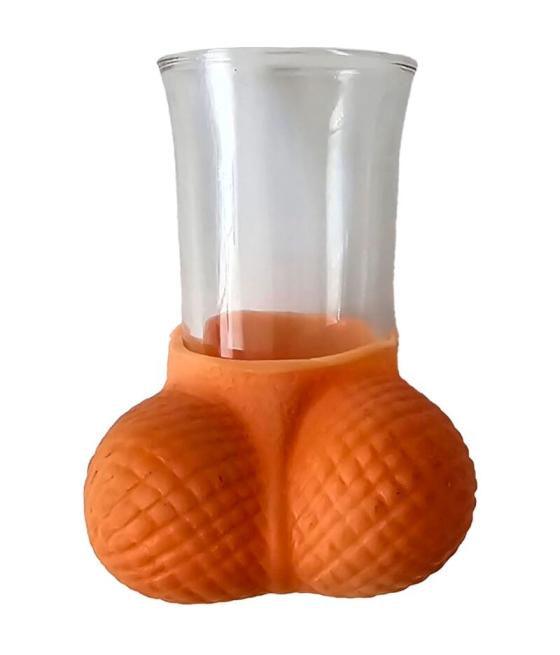 Diablo picante - vaso chupito cristal con huevos natural