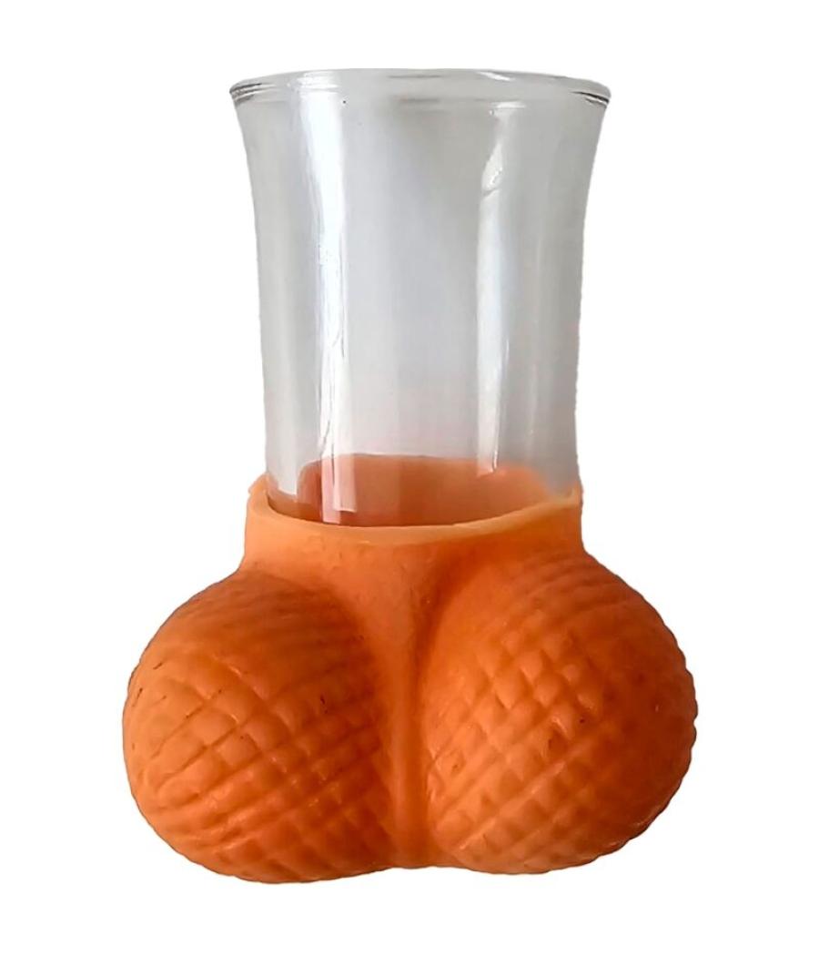 Diablo picante - vaso chupito cristal con huevos natural