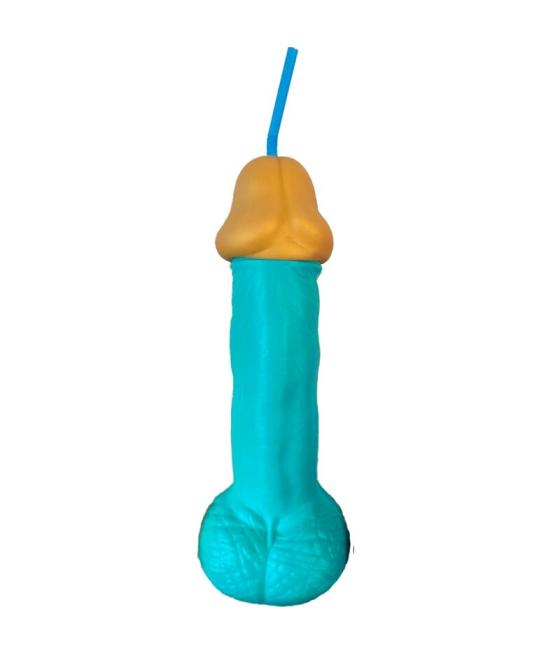 Diablo picante - vaso pene plastico azul