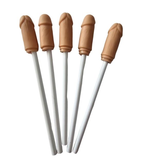Diablo picante - 5 lapices con punta de pene natural